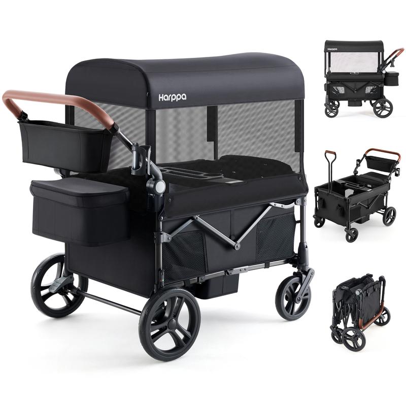 Baby Stroller Wagon, Lightweight Folding Adjustable 2-Seat/4-Seat Travel Stroller