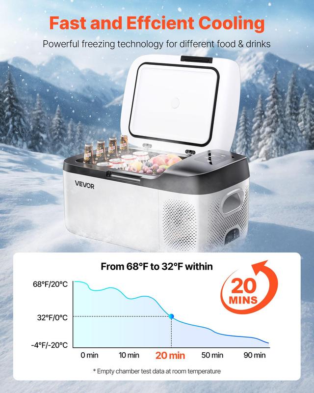 Portable Car Refrigerator Freezer – 16QT/15L Compact Cooling Solution