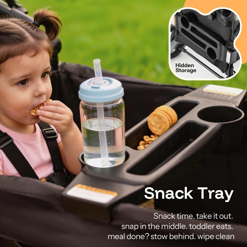 Baby Stroller Wagon, Lightweight Folding Adjustable 2-Seat/4-Seat Travel Stroller