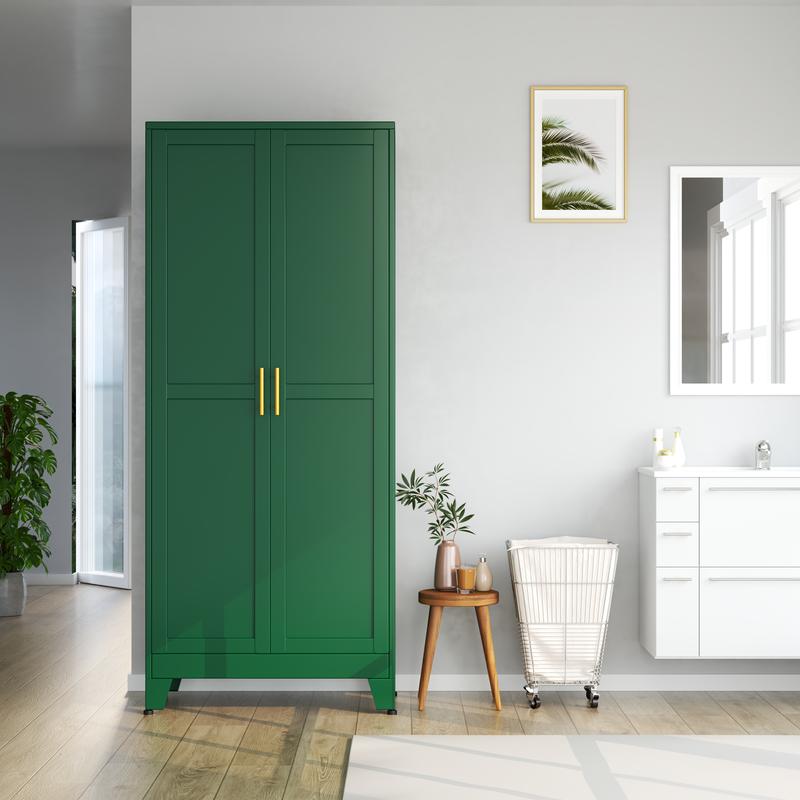Kitchen Pantry Storage Cabinets with 2 Door and 5 Adjustable Shelves