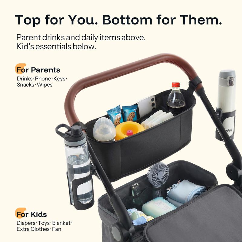 Baby Stroller Wagon, Lightweight Folding Adjustable 2-Seat/4-Seat Travel Stroller