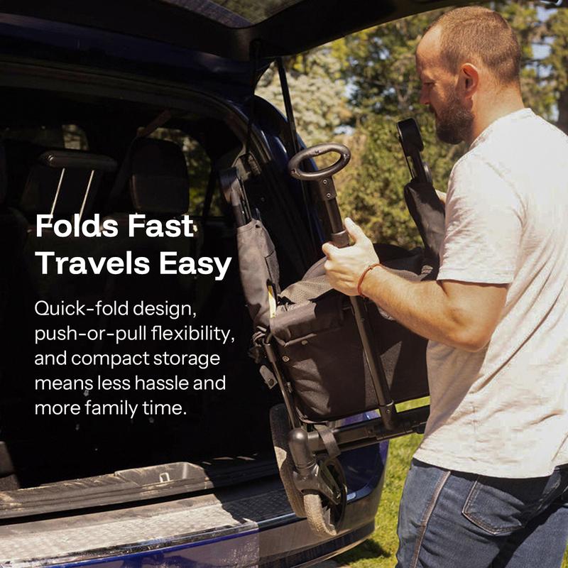 Baby Stroller Wagon, Lightweight Folding Adjustable 2-Seat/4-Seat Travel Stroller