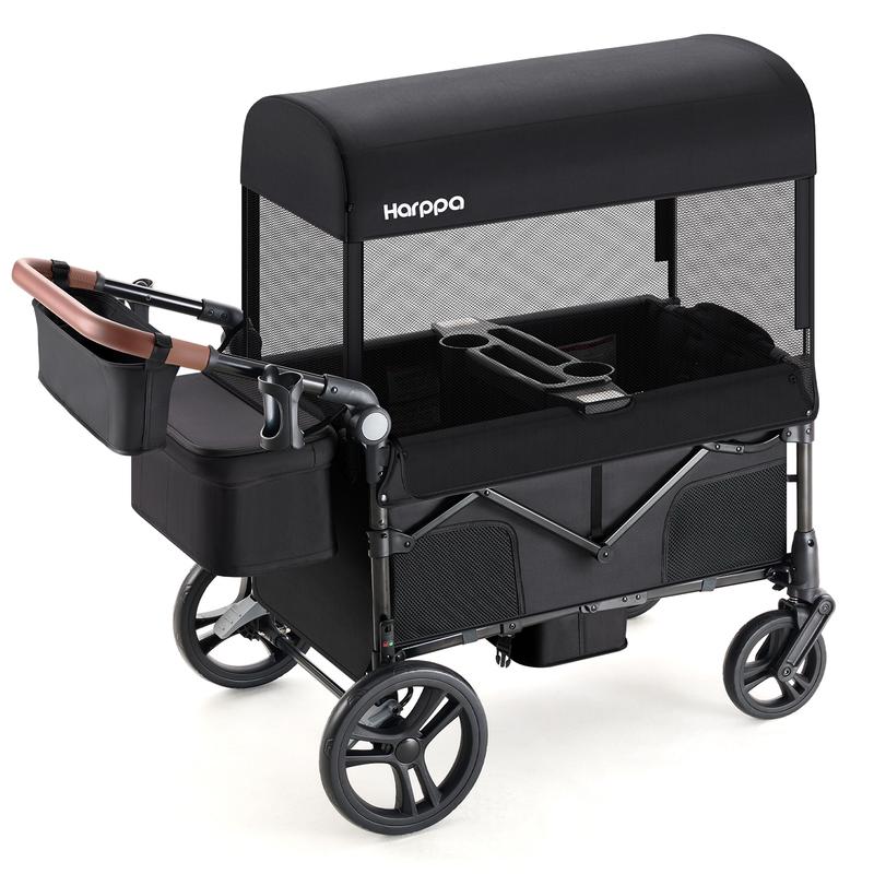 Baby Stroller Wagon, Lightweight Folding Adjustable 2-Seat/4-Seat Travel Stroller