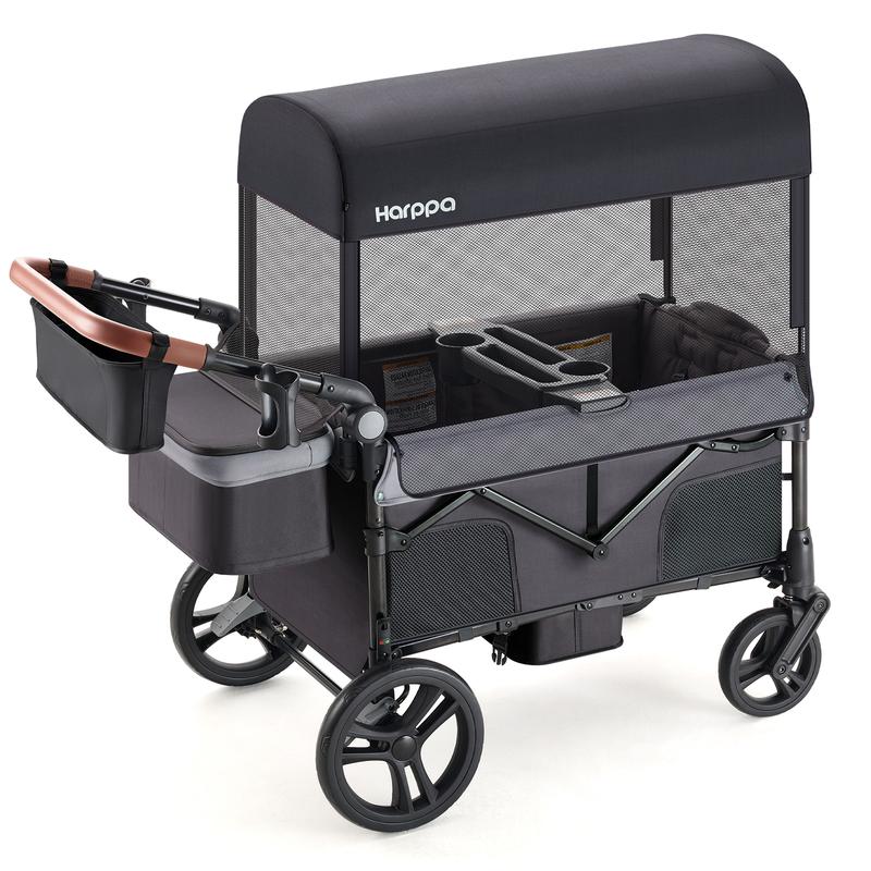 Baby Stroller Wagon, Lightweight Folding Adjustable 2-Seat/4-Seat Travel Stroller